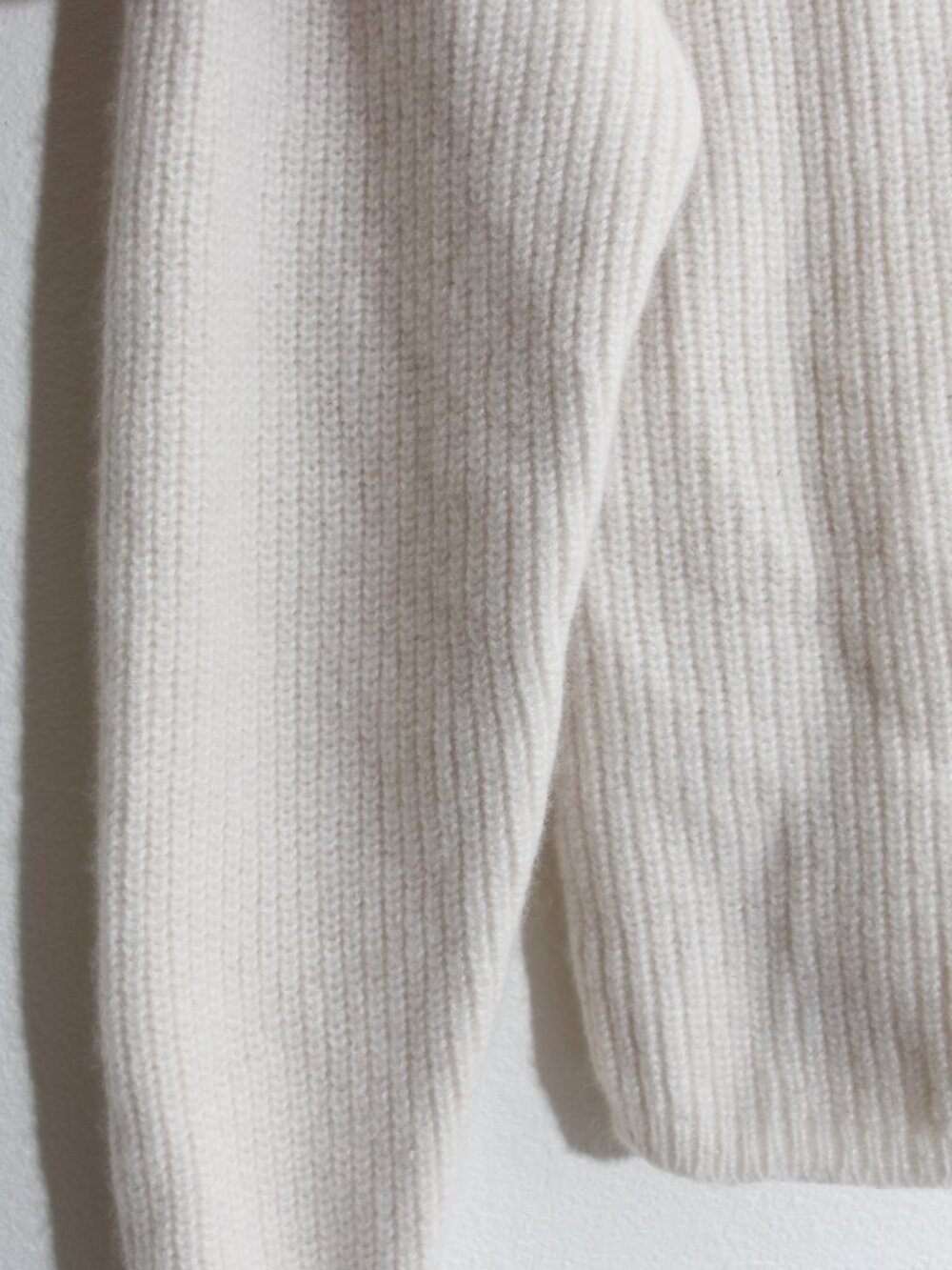 Quince 100% Mongolian Cashmere Fisherman Quarter Zip Sweater Ivory Size XS - Picture 7 of 16
